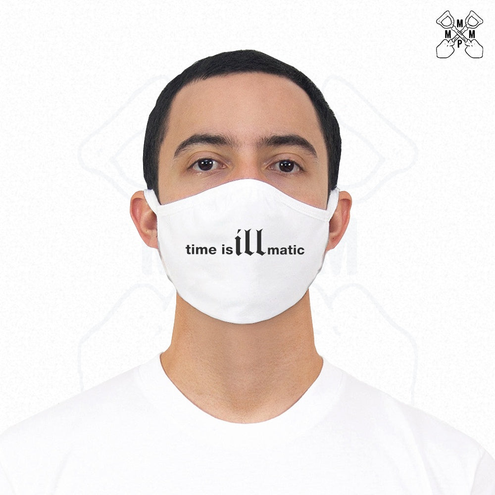 Time is illmatic Face Mask - White