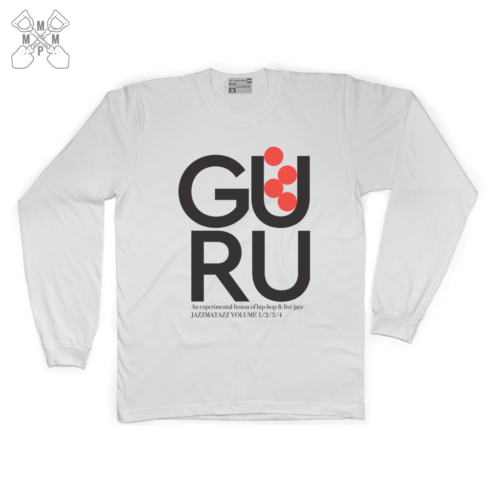 Gang Starr T-Shirt GURU GURU' jazzmatazz vintage hiphop long tee, image size:1000x1000